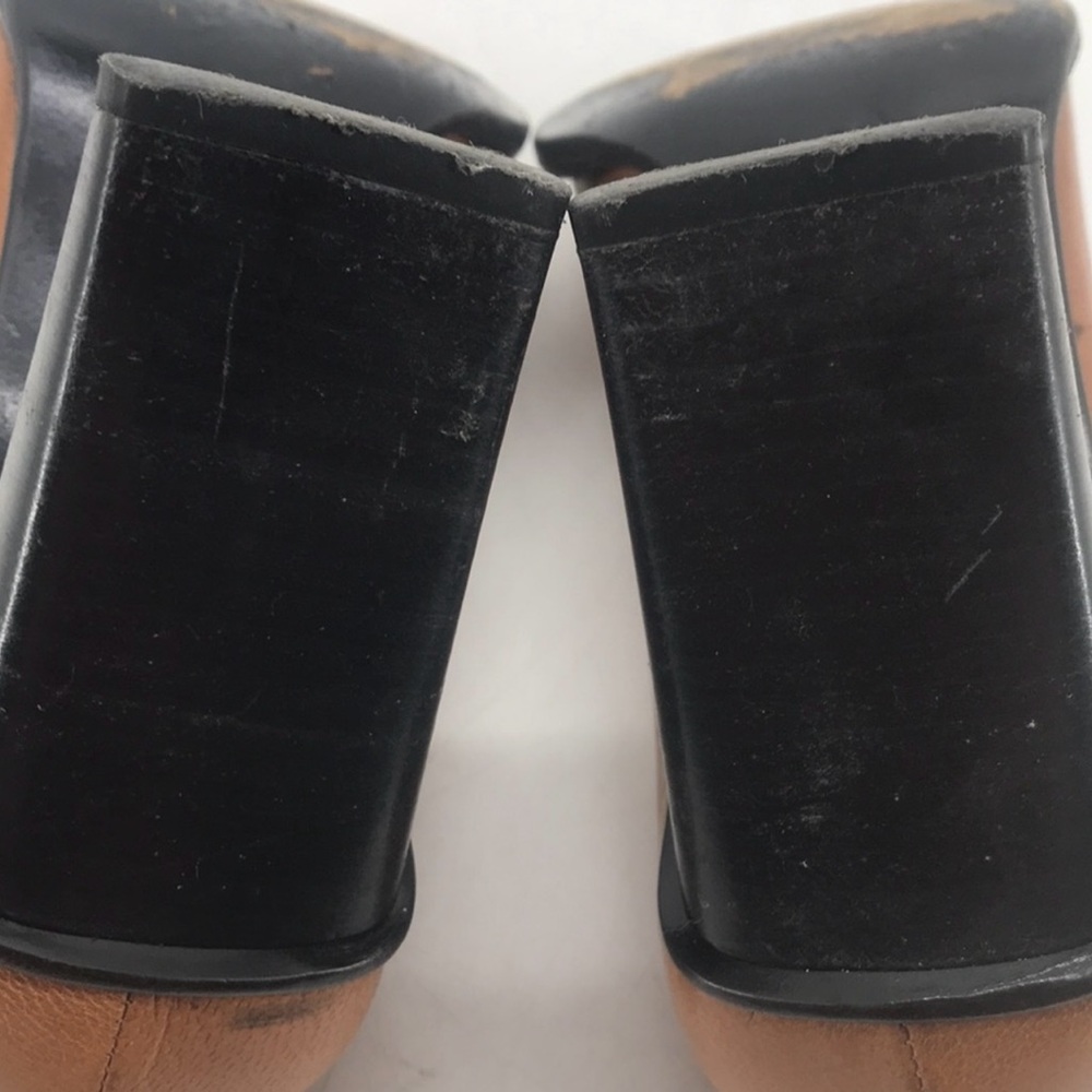 Vintage 90’s Genuine Leather Artisan Hand Crafted Square Toe Made In Italy Heels - Picture 9 of 15